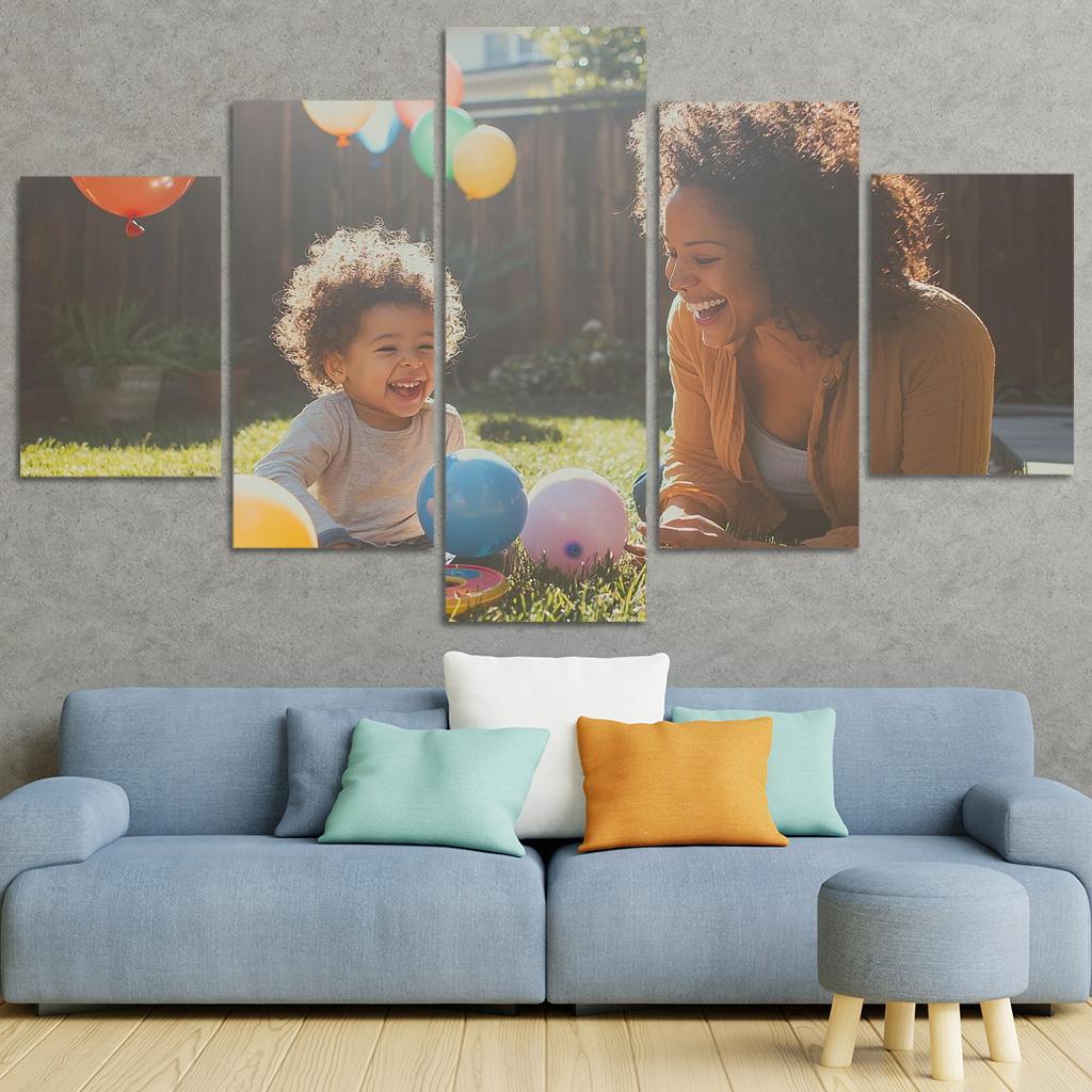The Echo Of Her Laughter A Mothers Joy Canvas Paintings Frame