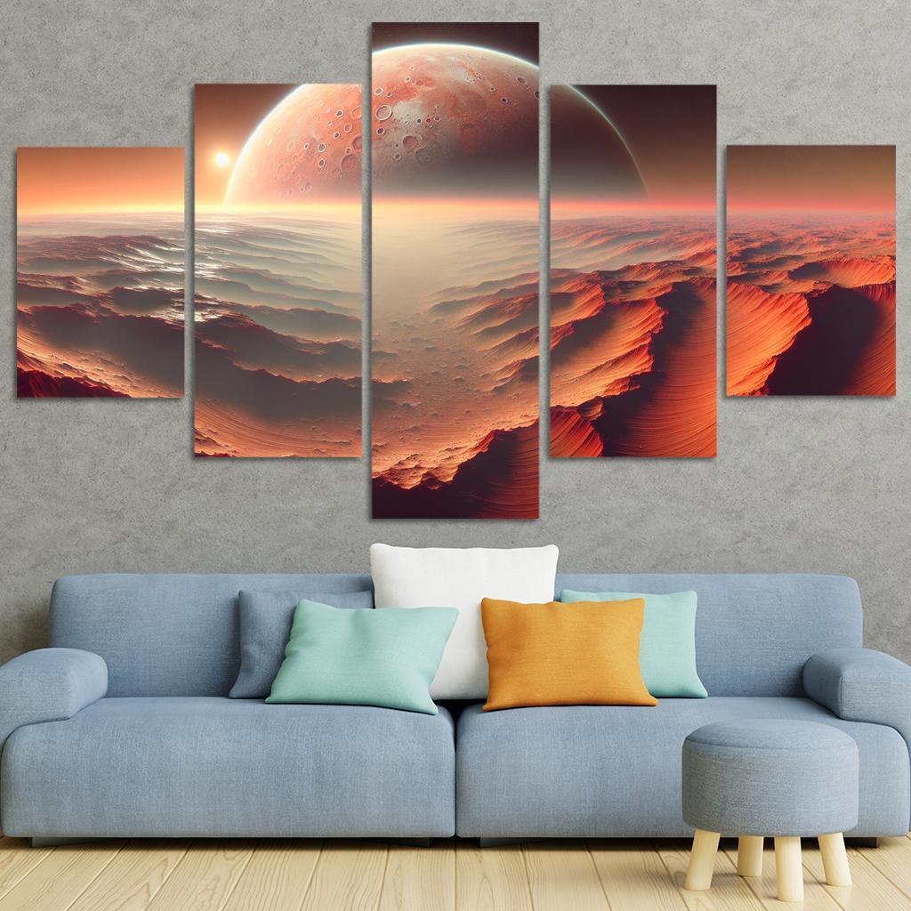 The Evolving Landscape Of Mars Abstract Paintings Frame