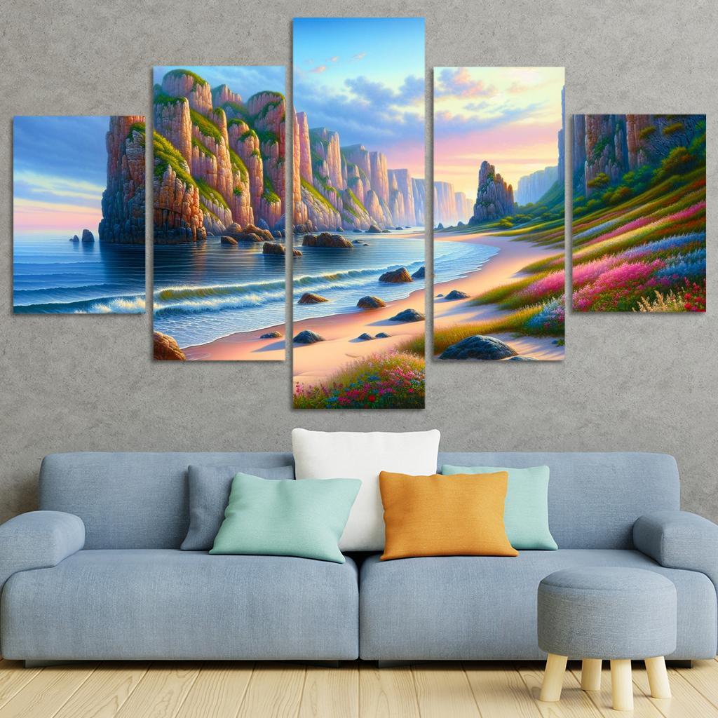 Ocean Whisper Sound Therapy Beach Premium Artwork Frames