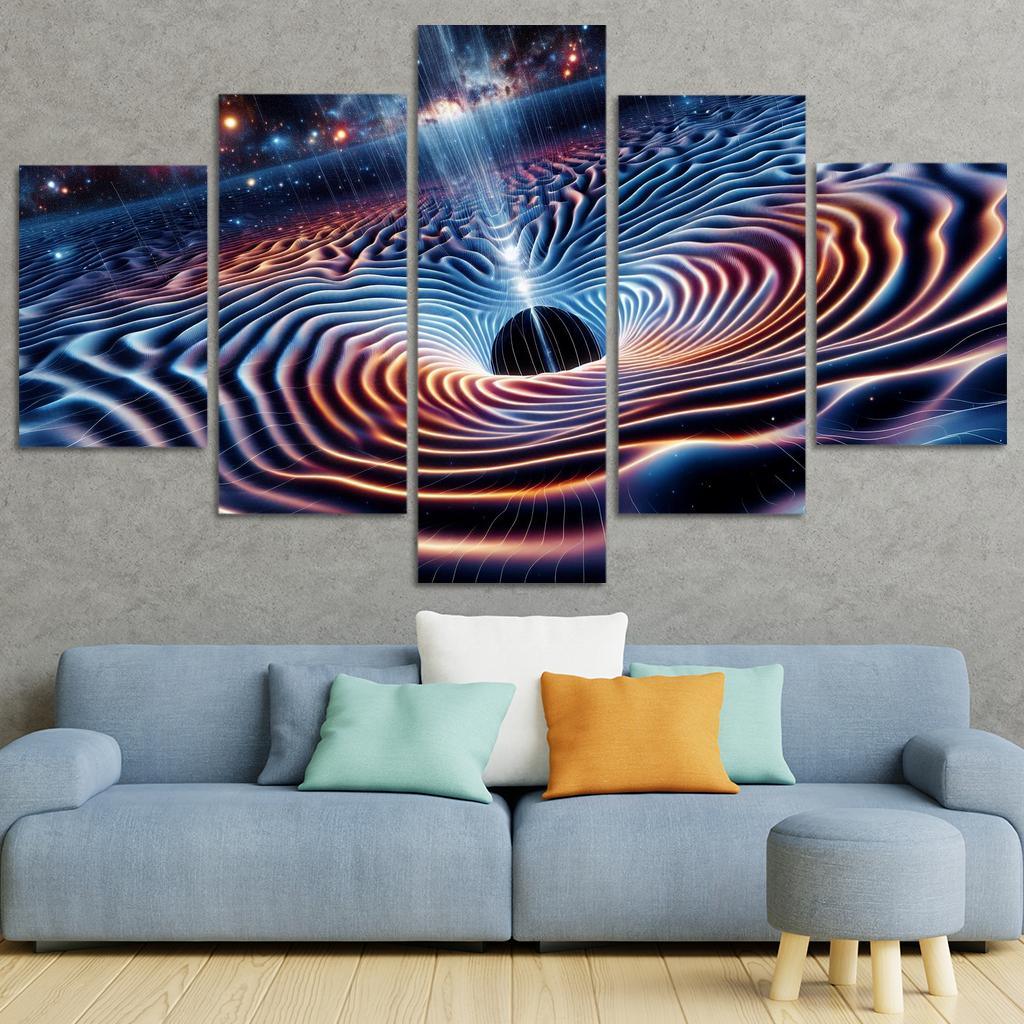 The Search For Gravitational Waves Abstract Paintings Frame