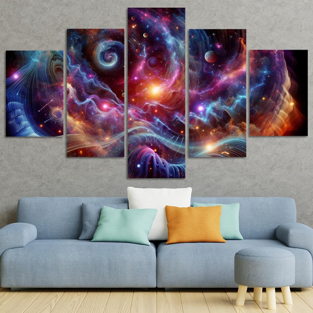 Celestial Interplay Of Frequencies Premium Artwork Frames