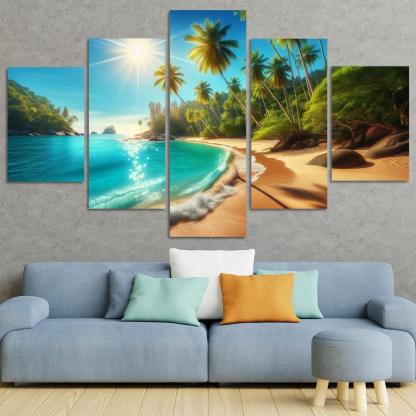 Secluded Oasis Beach Premium Artwork Frames