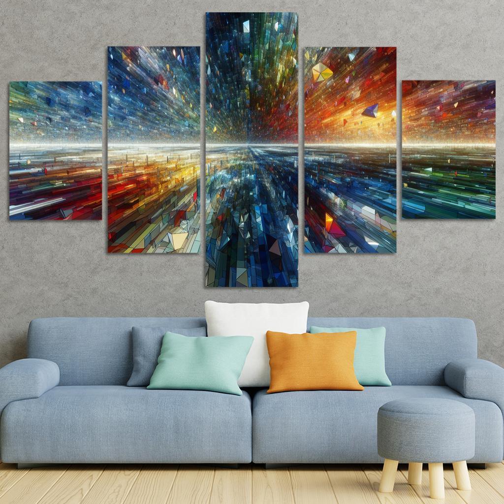 Fragments of Infinite Possibility 5 Piece HD Canvas Wall Art-Original Frame