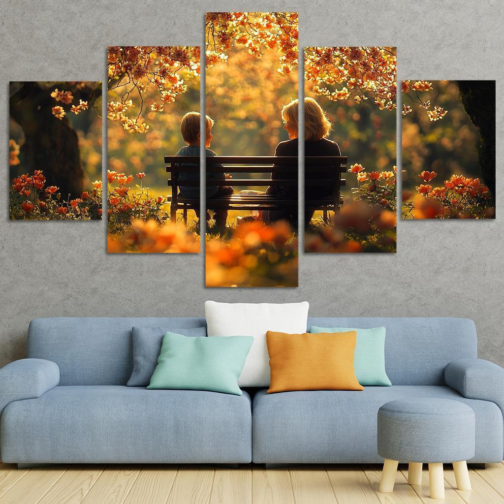 The Wisdom Of Ages A Mothers Guiding Hand Canvas Paintings Frame