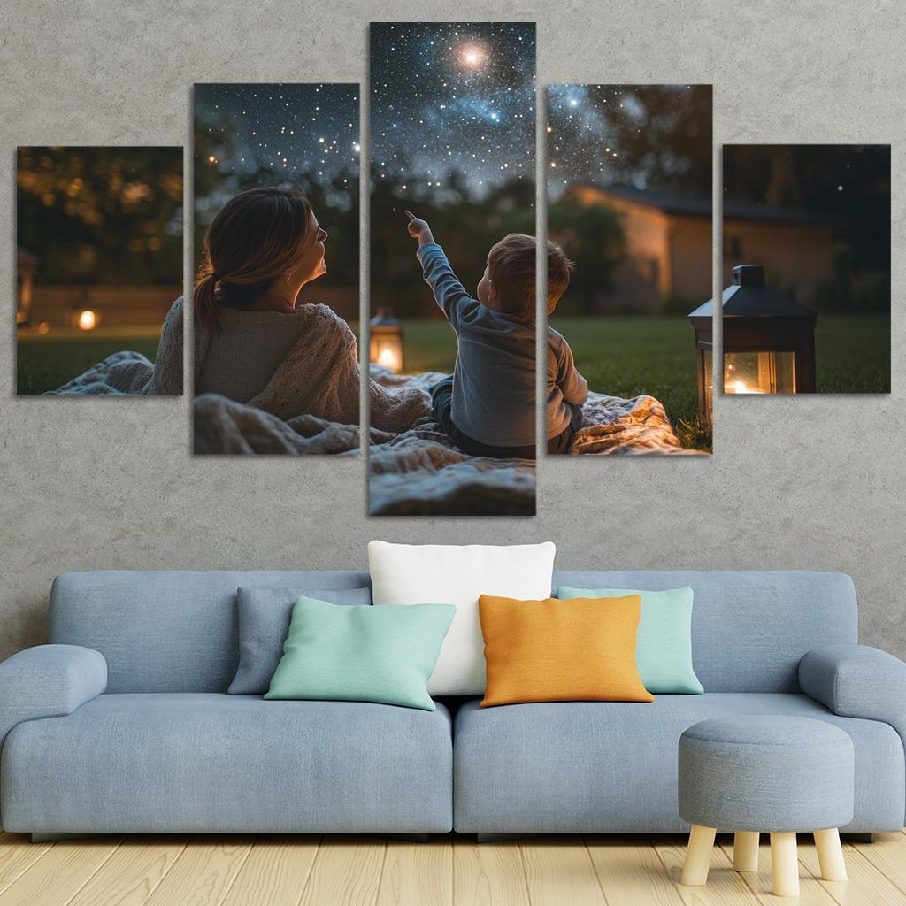 Beneath The Stars Nighttime Conversations Custom Paintings Frame