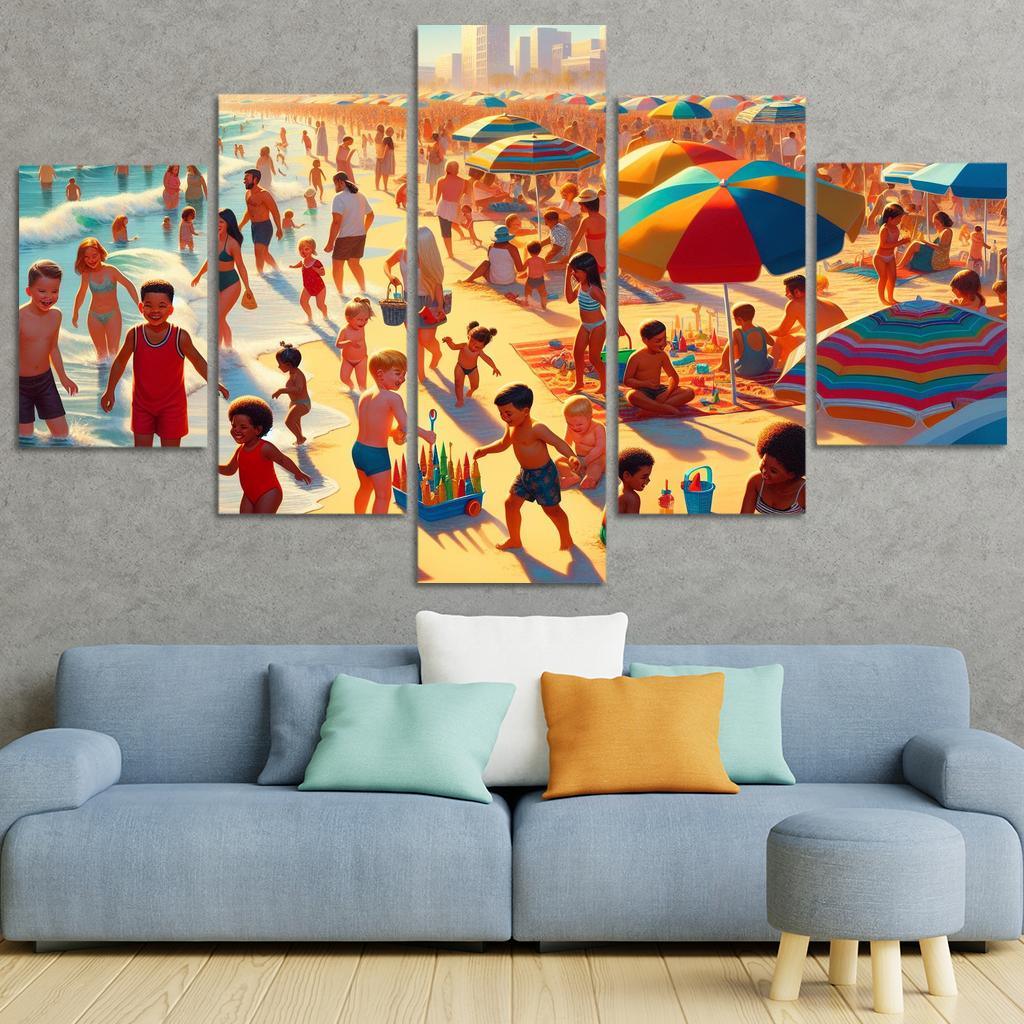 Gentle Bay Family Fun Zone Abstract Paintings Frame