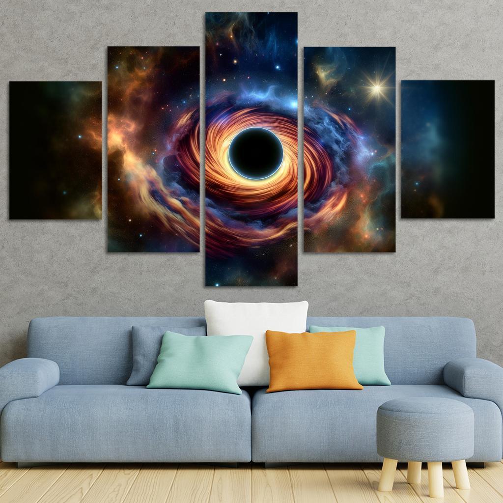 Exploring The Abyss Of Black Holes Abstract Paintings Frame