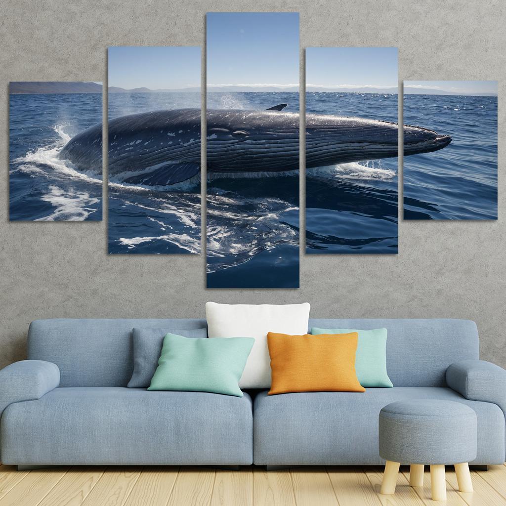The Enigmatic Blue Whale The Largest Creature On Earth Custom Paintings Frame