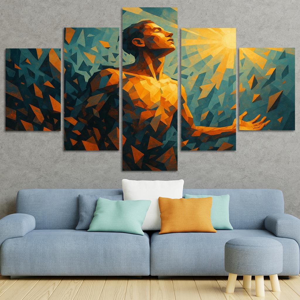 Echoes Of Resilience In Mental Health Art Canvas Paintings Frame