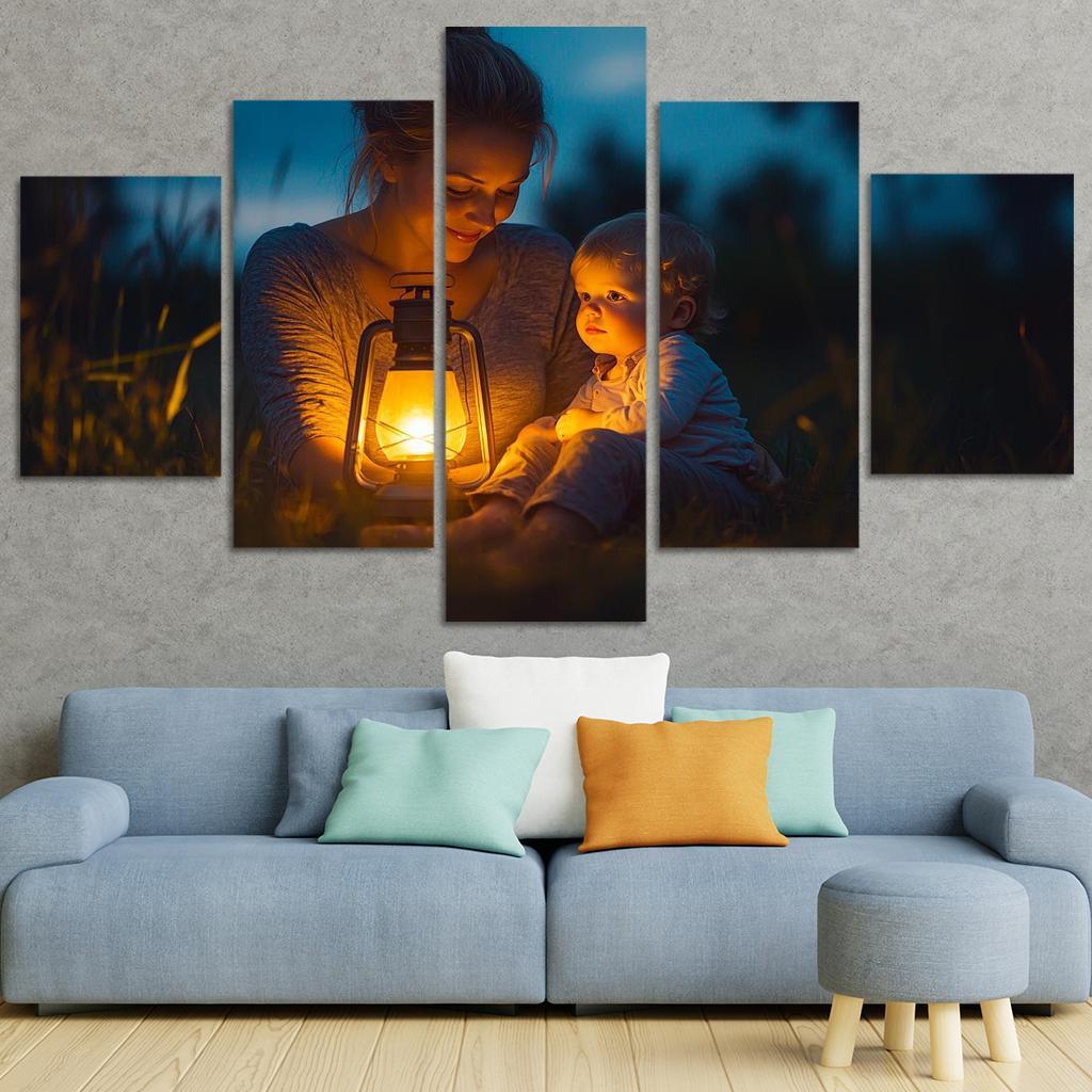 A Light In The Dark A Mothers Guiding Presence Canvas Paintings Frame