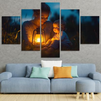 A Light In The Dark A Mothers Guiding Presence Canvas Paintings Frame