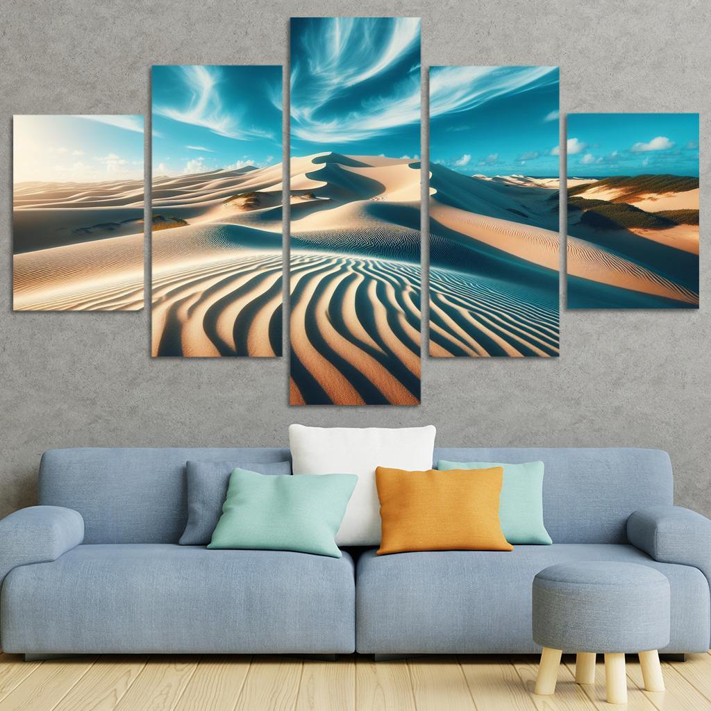 Sunlit Dunes Windswept Beauty Multi-panel Paintings
