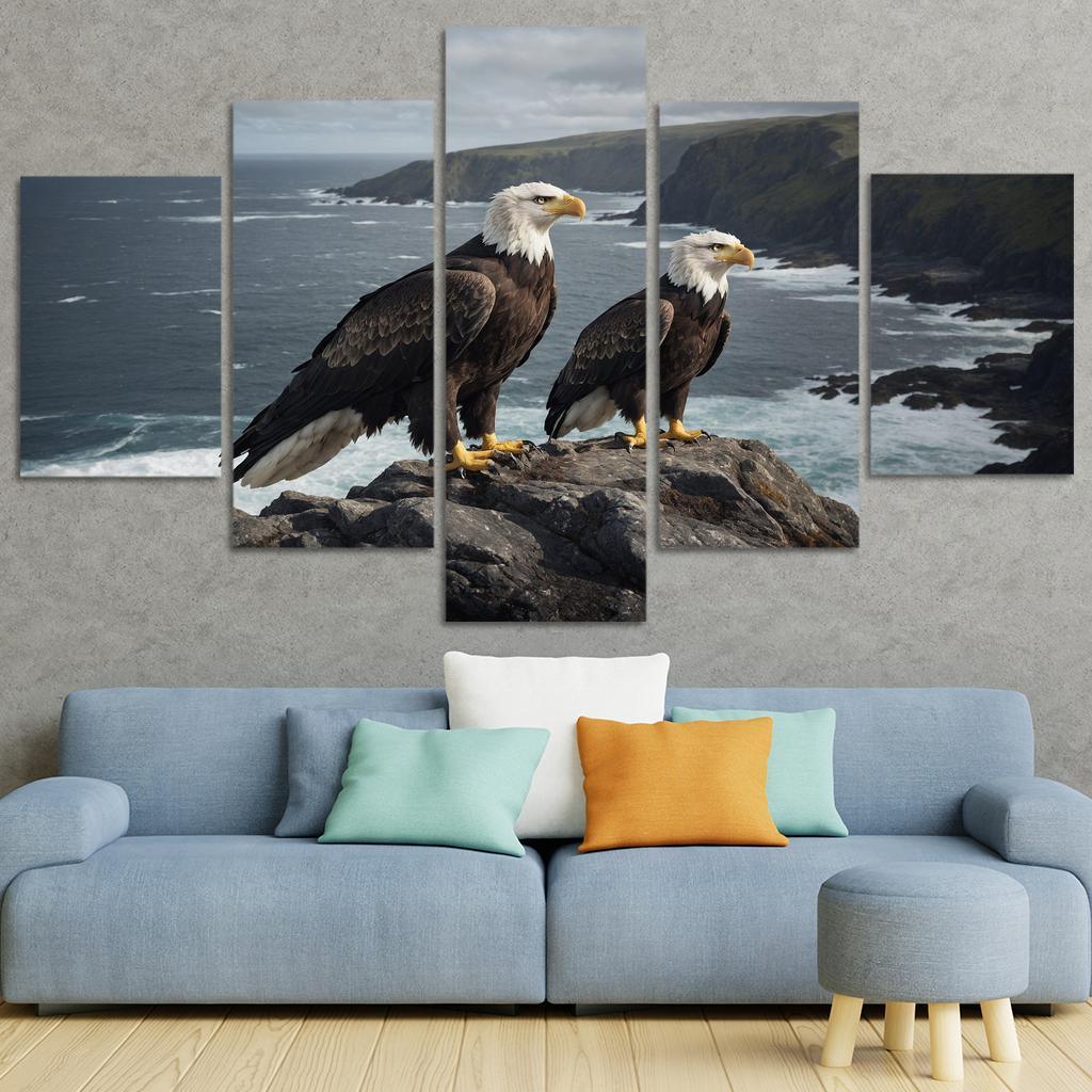 The Magnificent Steller's Sea Eagle Ocean's Sovereign Oil Paintings Frame