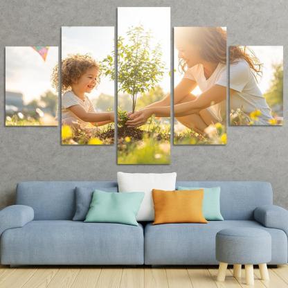 Chasing Dreams Together A Mother's Guidance Canvas Paintings Frame