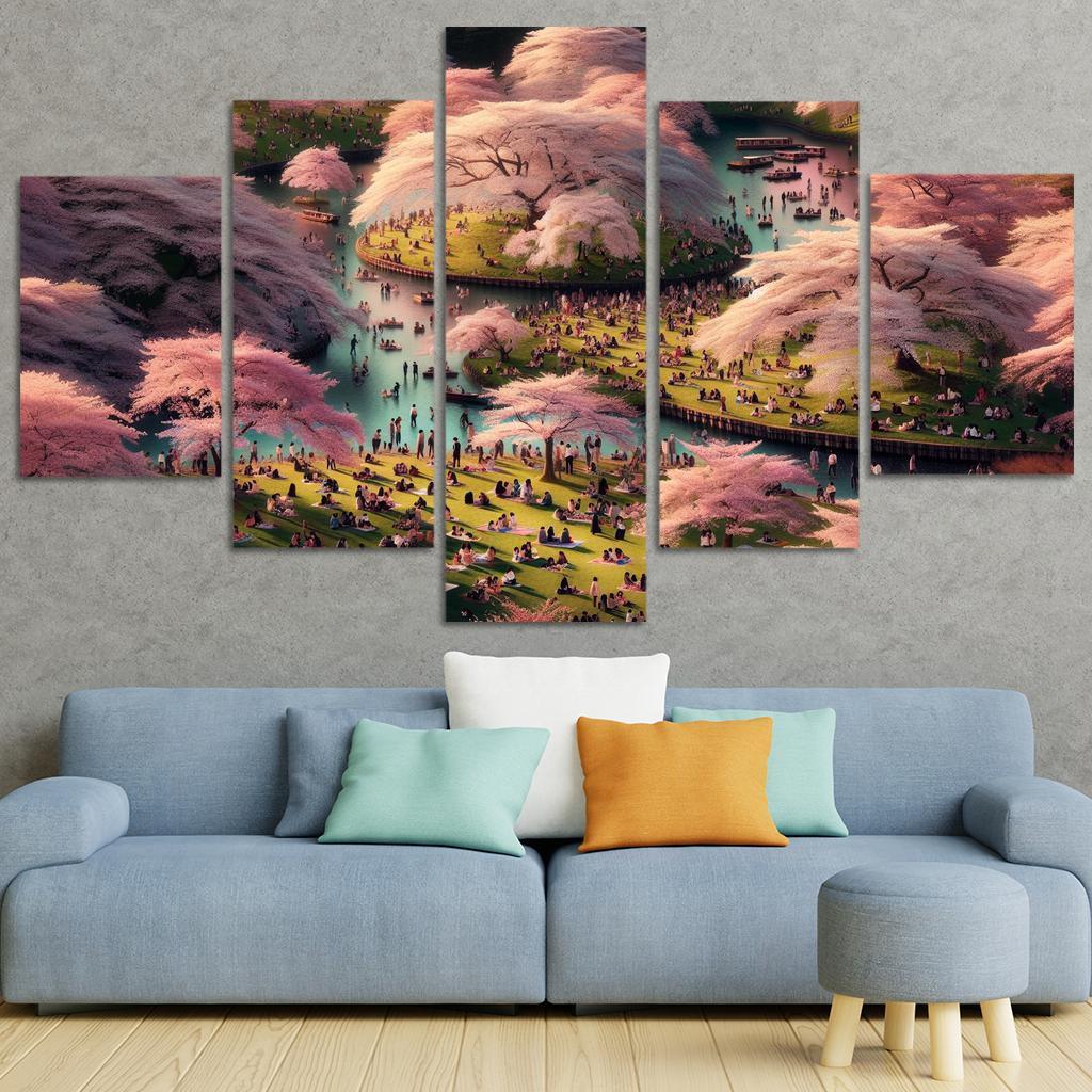 Cherry Blossom Festival - Usa Framed Paintings