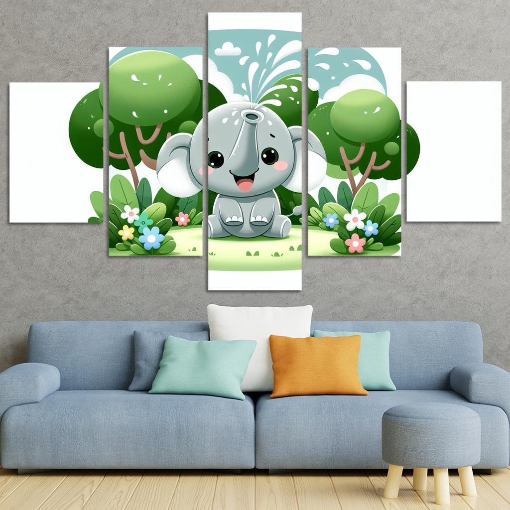Exploring Elephants - Safari Adventures Framed Paintings