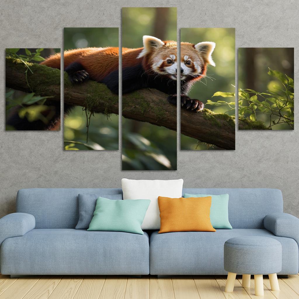 The Enigmatic Red Panda The Forest Dweller Framed Paintings