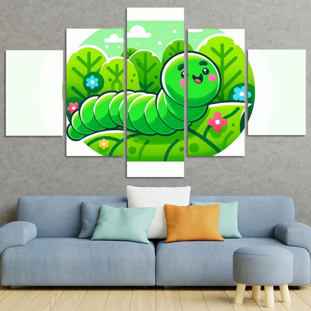 Cute Caterpillar - Nature Explorer Framed Paintings