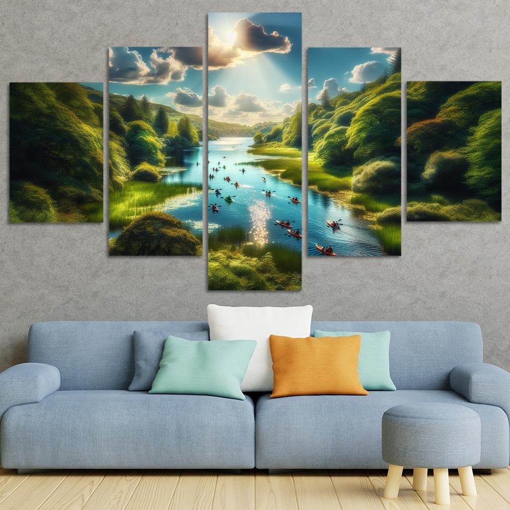 Crystal Waters Ideal For Kayaking Adventures Abstract Paintings Frame