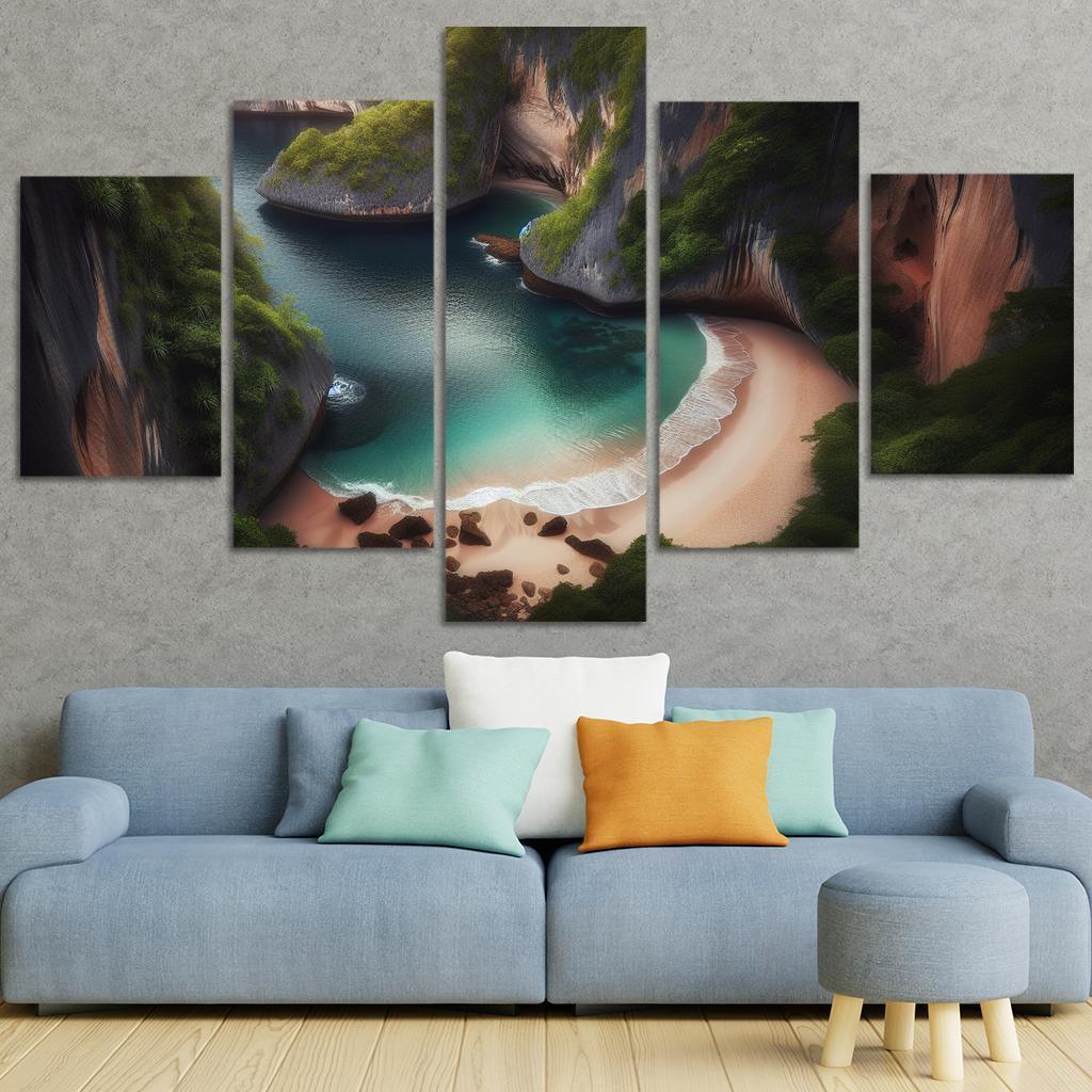 Hidden Cove Beach Premium Artwork Frames
