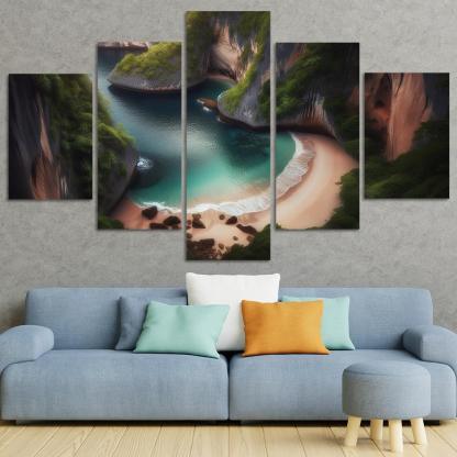 Hidden Cove Beach Premium Artwork Frames