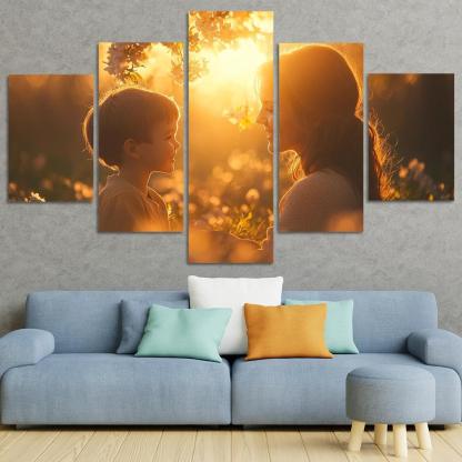 Heartstrings Of Connection A Mothers Unyielding Support Canvas Paintings Frame