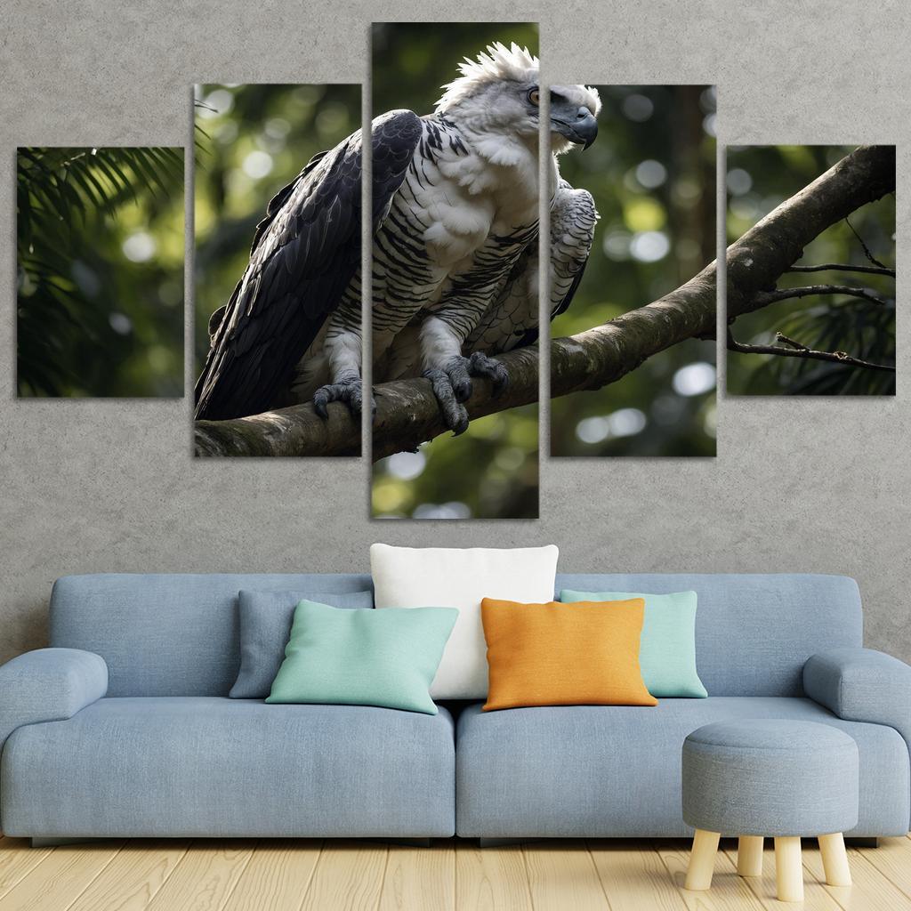The Regal Harpy Eagle Master Of The Forest Canopy Modern Paintings Frame