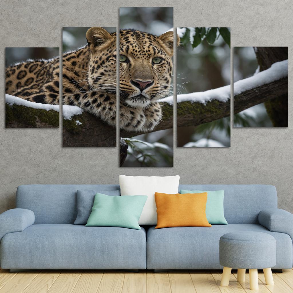 The Magnificent Amur Leopard Ghost Of The Forest Canvas Paintings Frame