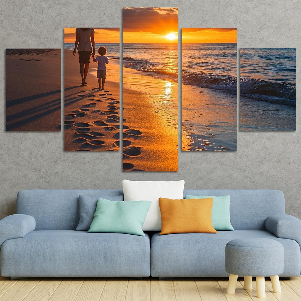 Footprints In The Sand Shared Journeys Custom Paintings Frame