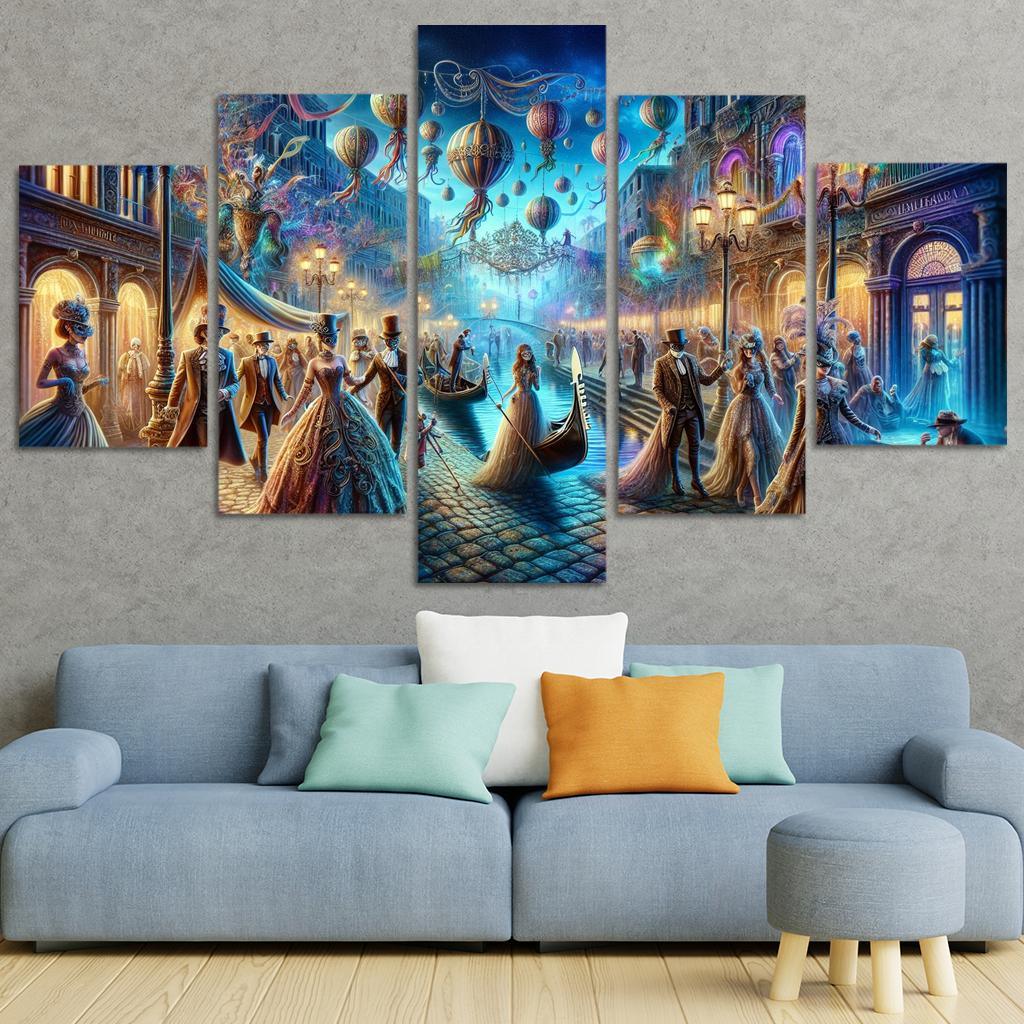 Venice Carnival - Italy Modern Paintings Frame