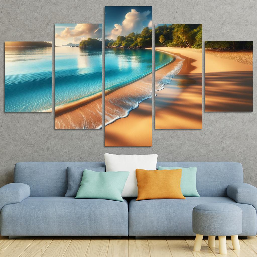 Coastal Serenity Beach Premium Artwork Frames