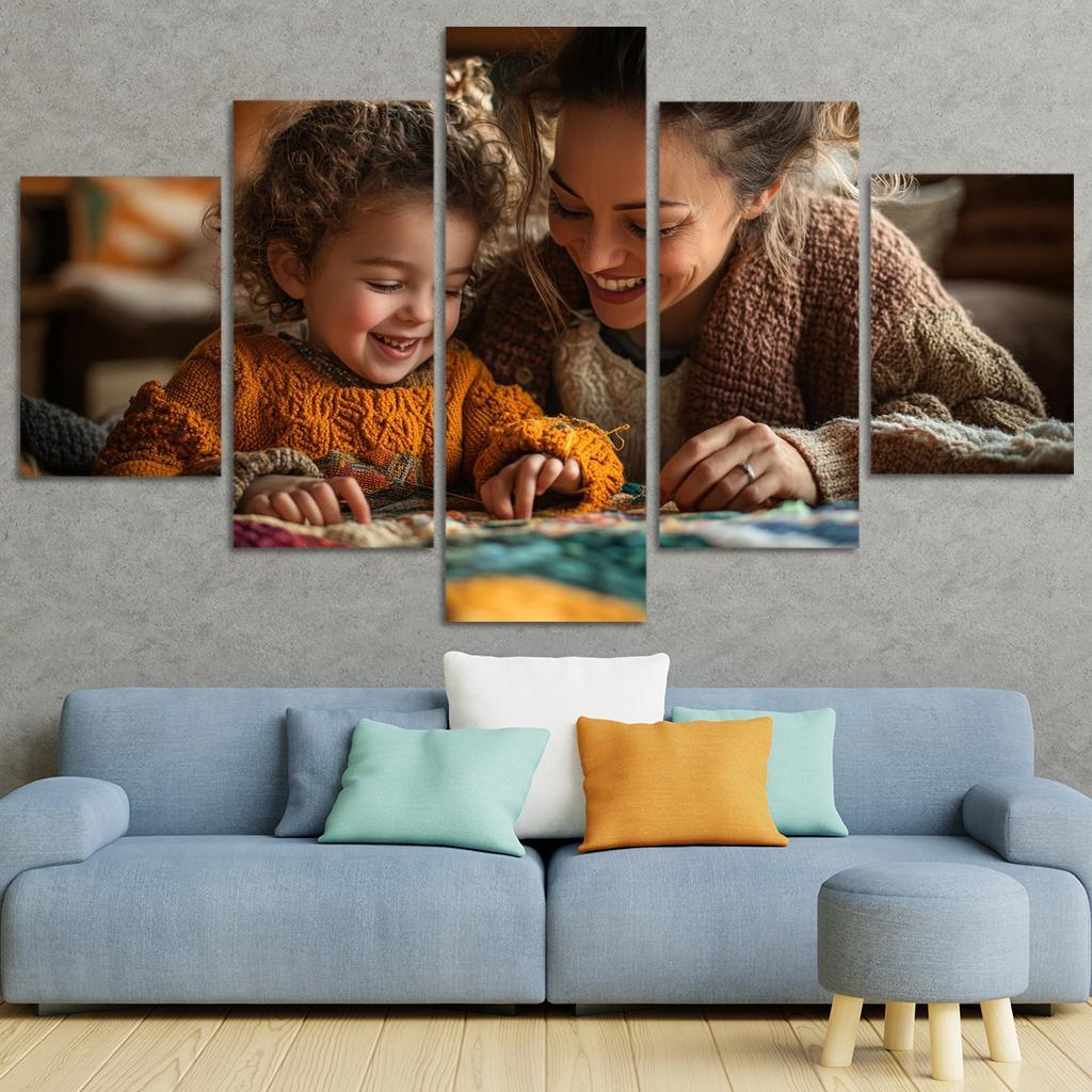 Threads Of Connection A Mothers Tapestry Of Love Canvas Paintings Frame