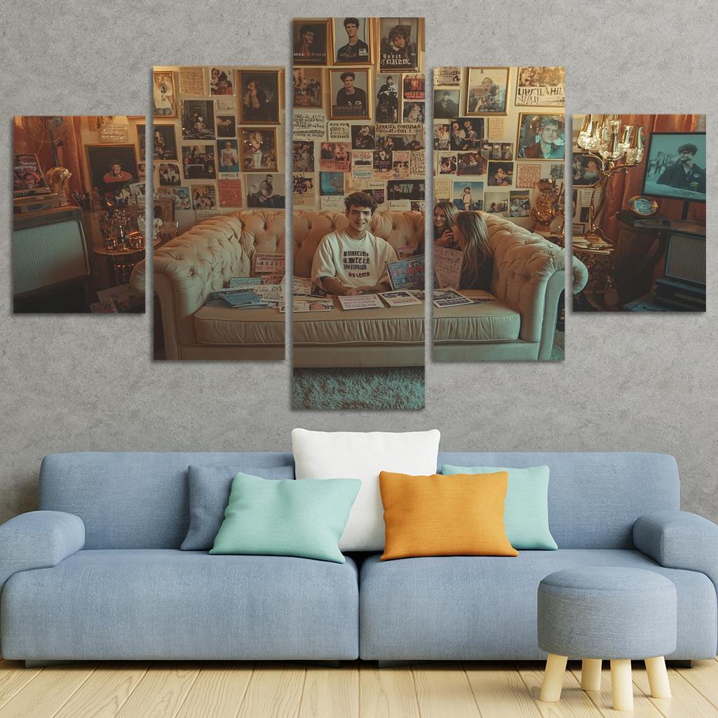 Justin Bieber Tribute Book Canvas Paintings Frame