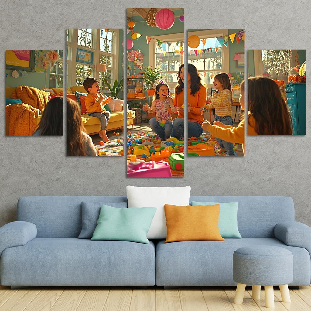 The Joy Of Togetherness A Mothers Spirit Modern Paintings Frame