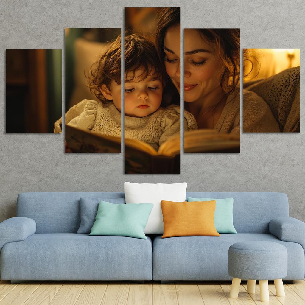 Moments Of Tenderness A Mothers Caring Touch Custom Paintings Frame