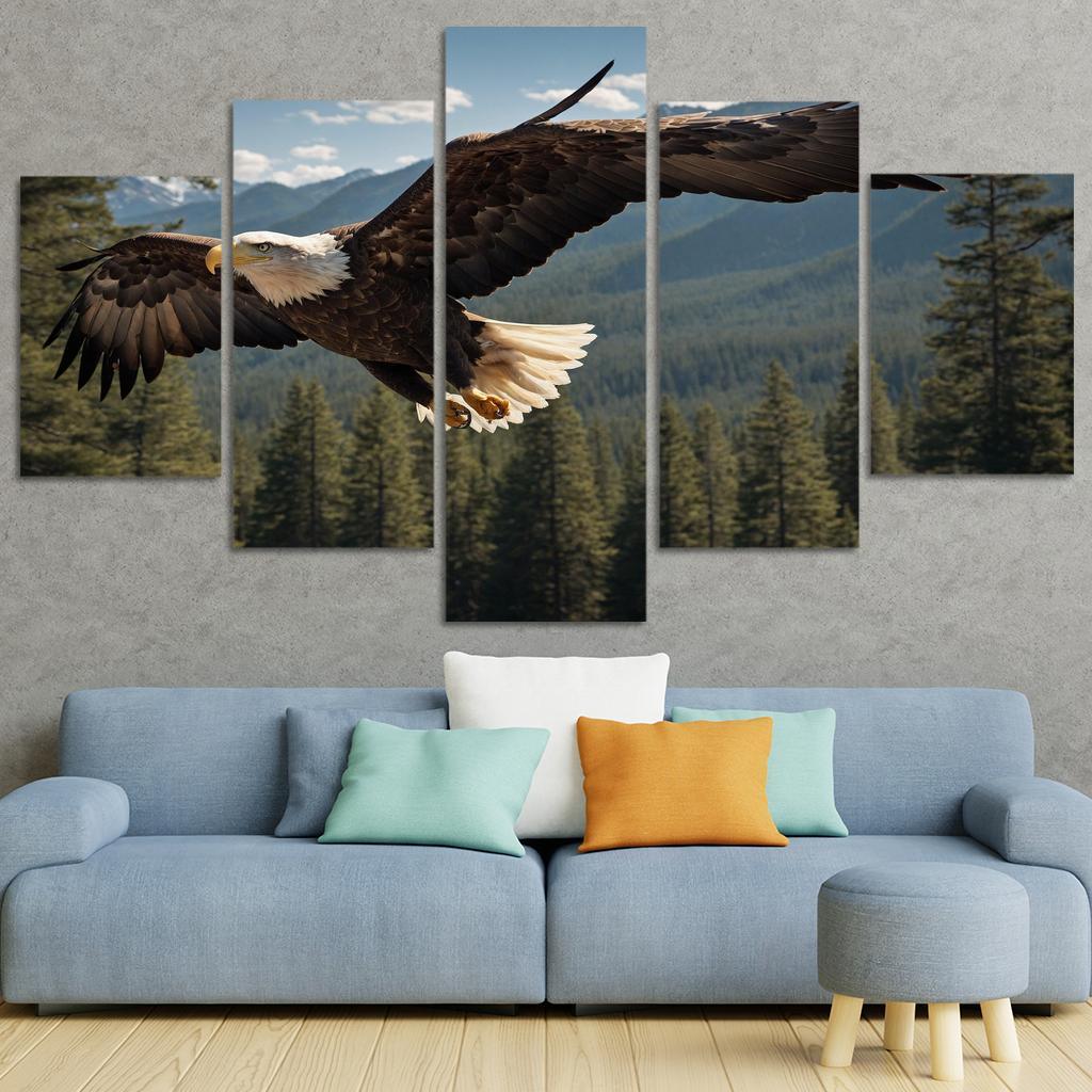 The Majestic Bald Eagle Symbol Of Freedom Canvas Paintings Frame