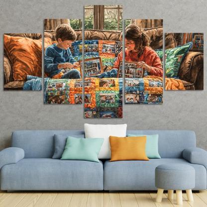The Quilt Of Memories A Mothers Heartfelt Fabric One-piece Frames