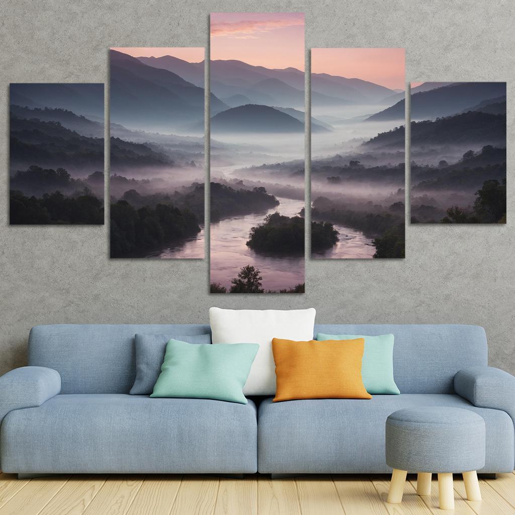 Whispers Of The Dusk Over Misty Valleys Art Trends