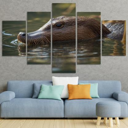 The Enigmatic Platypus Nature's Oddity Modern Paintings Frame