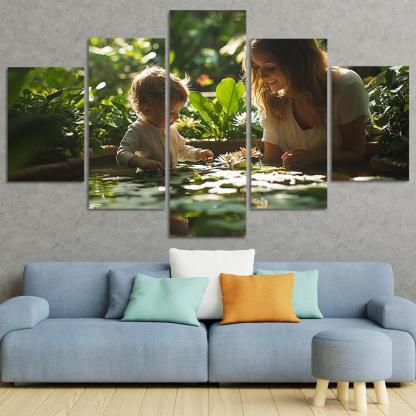Reflections Of Love A Mothers Wisdom In Nature Canvas Paintings Frame
