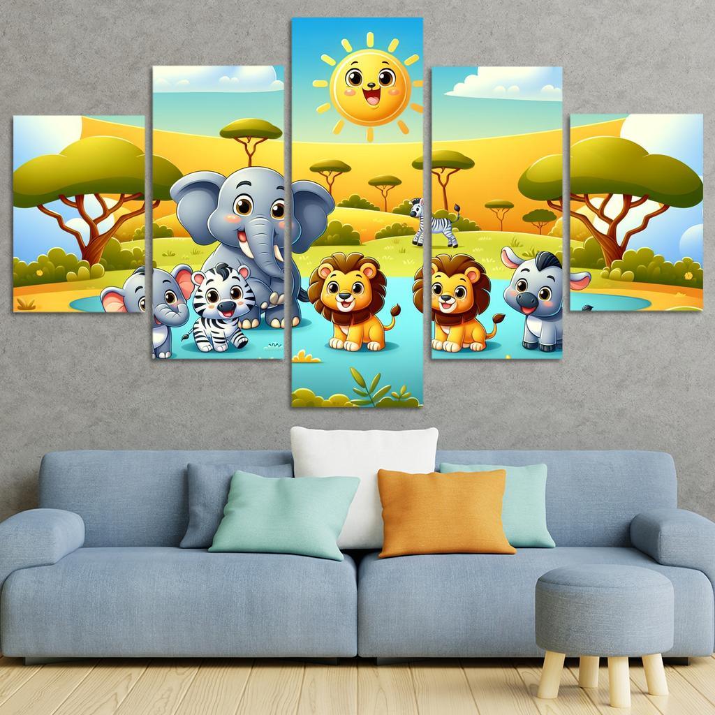 Playful Safari Expedition Premium Artwork Frames