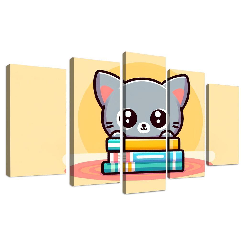 Curious Cat - Adventure Companion Framed Paintings