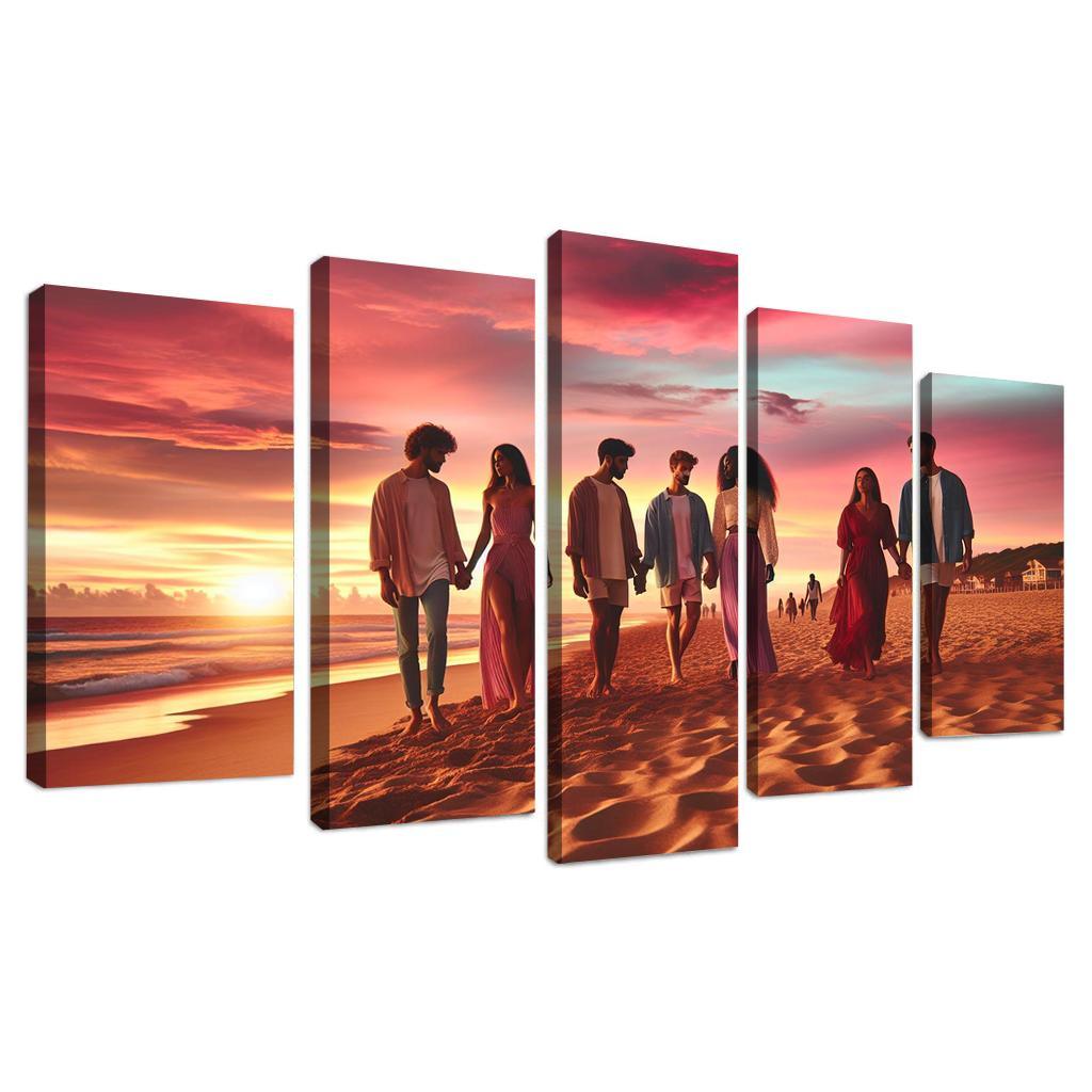 Sunset Shores A Romantic Haven Custom Paintings Frame