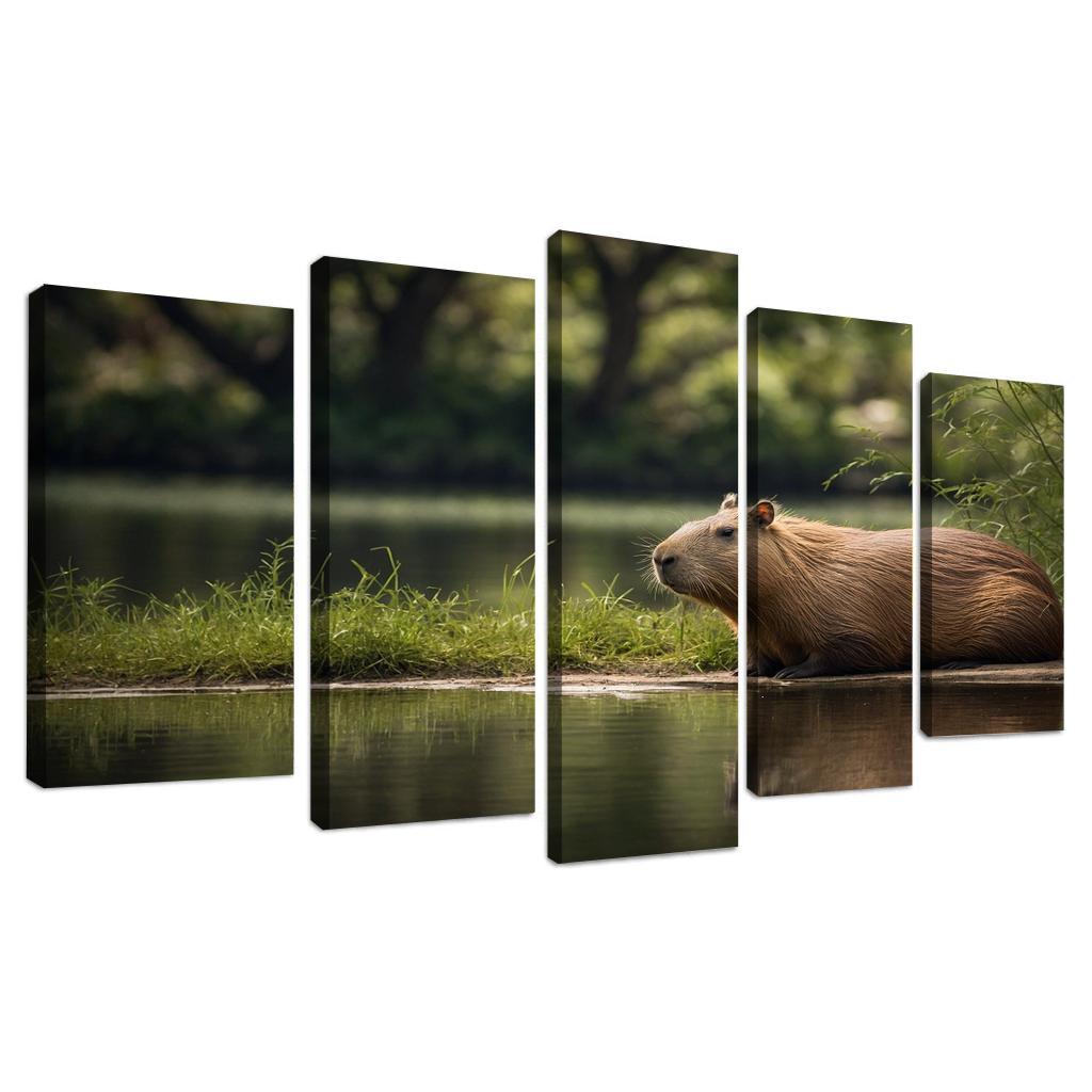 The Charismatic Capybara World's Largest Rodent Canvas Paintings Frame