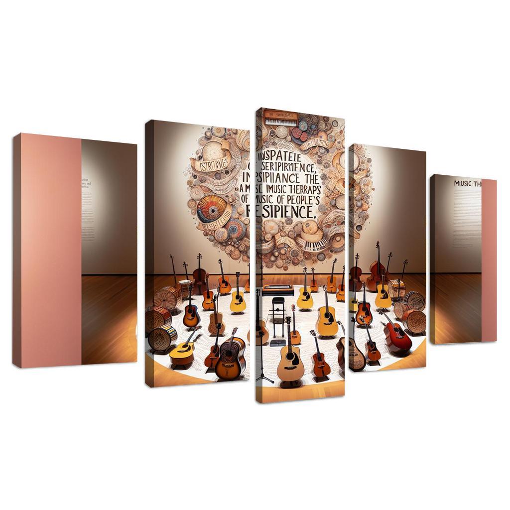 Melodies Of The Unheard Advocating For Music Therapy Multi-panel Paintings