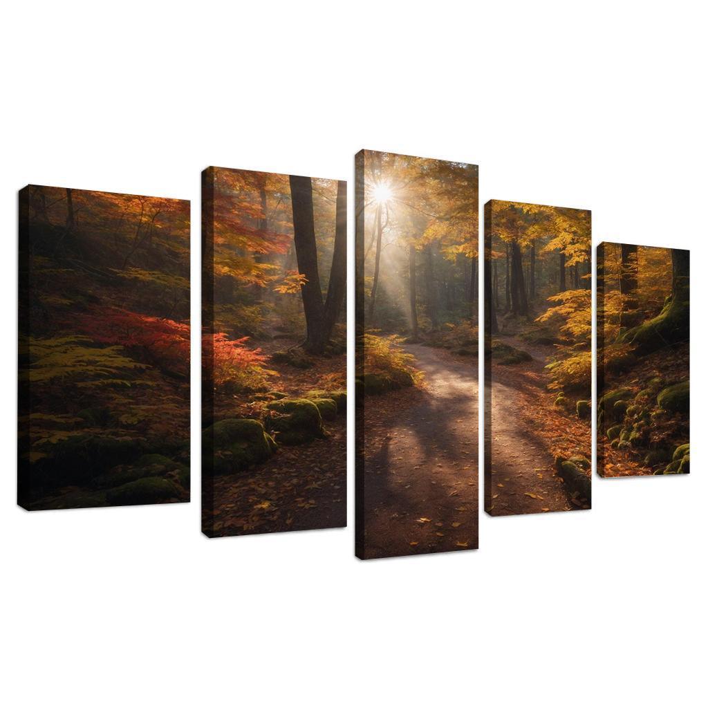 The Exquisite Allure Of Autumn Forest Trails Oil Paintings Frame