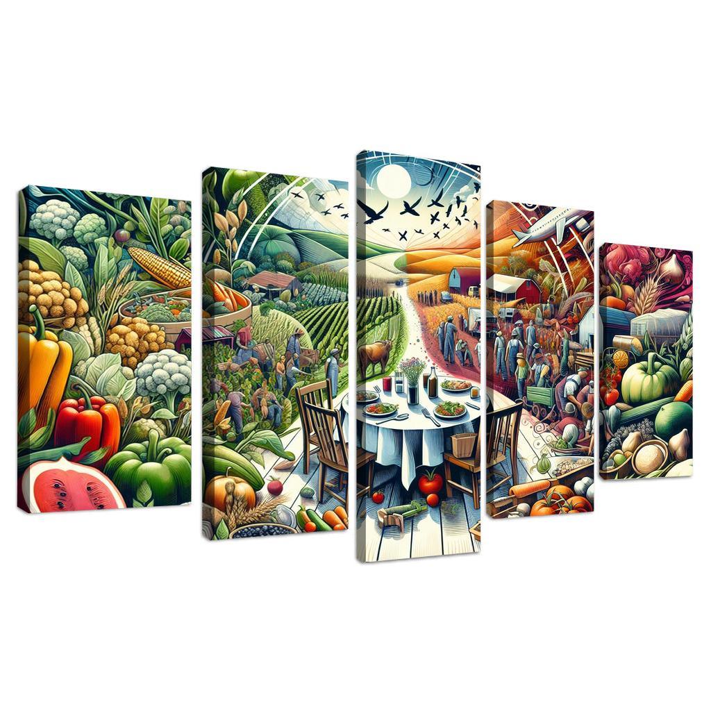 The Fabric Of Life Understanding Food Systems Custom Paintings Frame
