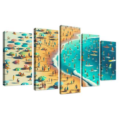 Adventure Cove Beach Modern Paintings Frame