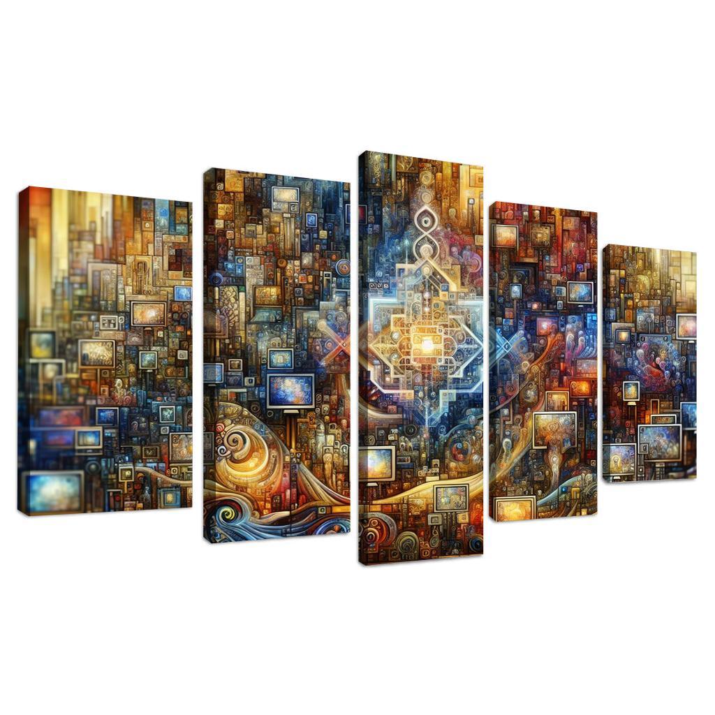 Technology And Humanity The Ethics Of Innovation Multi-panel Paintings