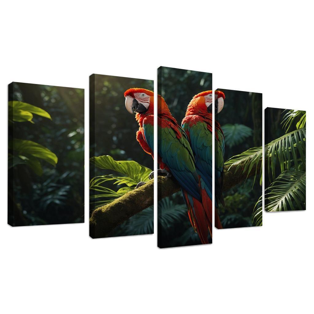 The Colorful Amazonian Macaw Jewel Of The Rainforest Canvas Paintings Frame